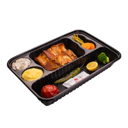 بشقاب سبزیجات با ماهی کبابی - Grilled fish with vegetables